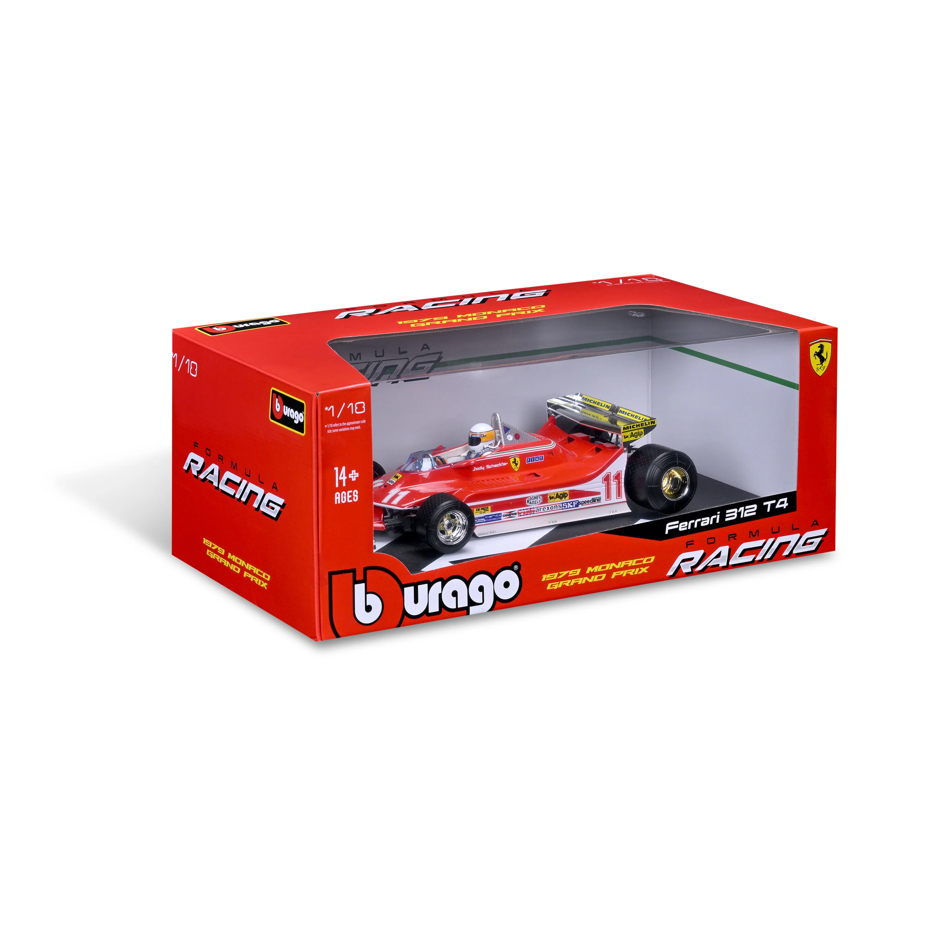 Ferrari 312 T4 'Short Tail' #11 Jody Scheckter – Monaco GP 1979 Winner – 1:18 scale with driver - Image 2