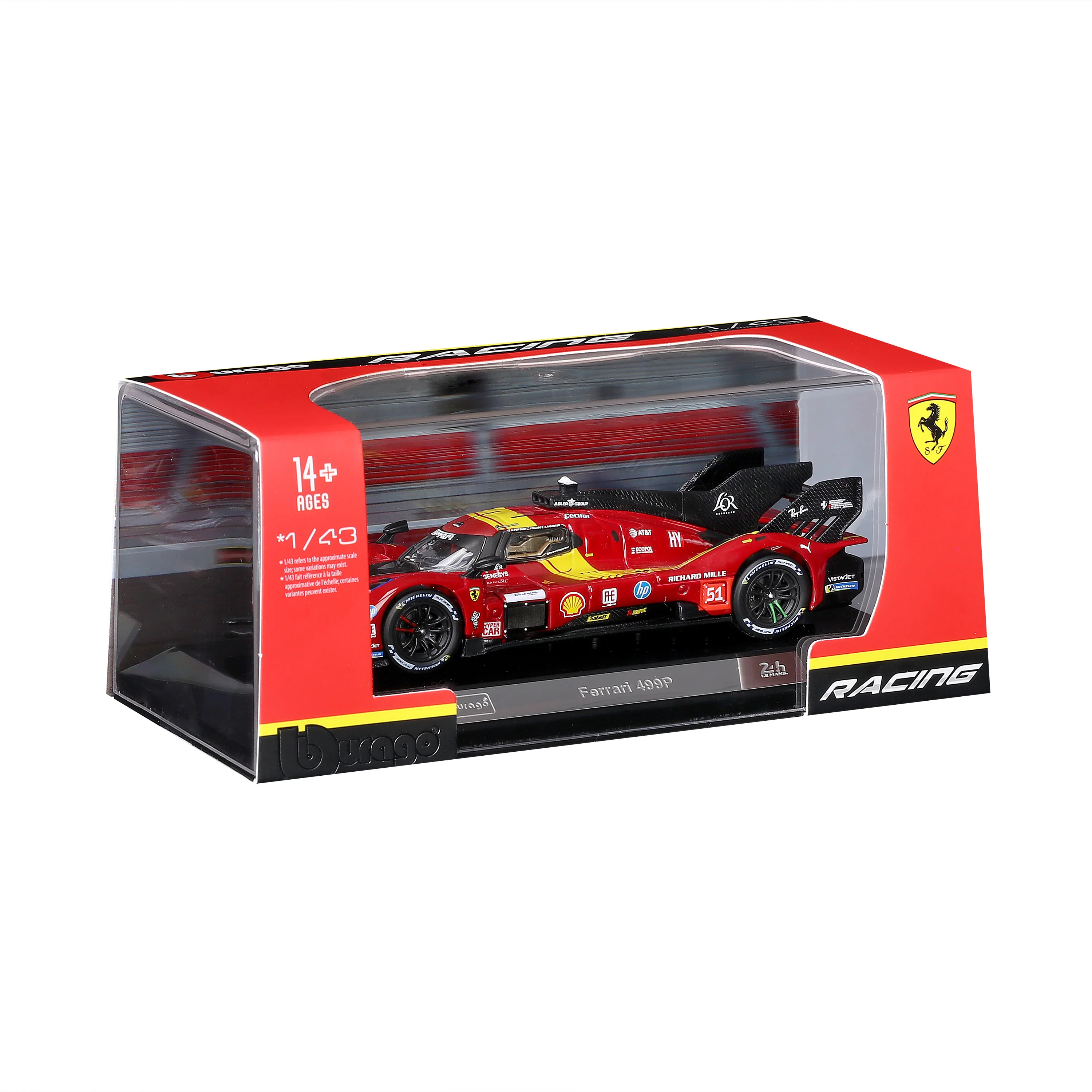FERRARI 499P 24H LMH Hypercar 2025 No. 51 1:43 with display case - Image 2