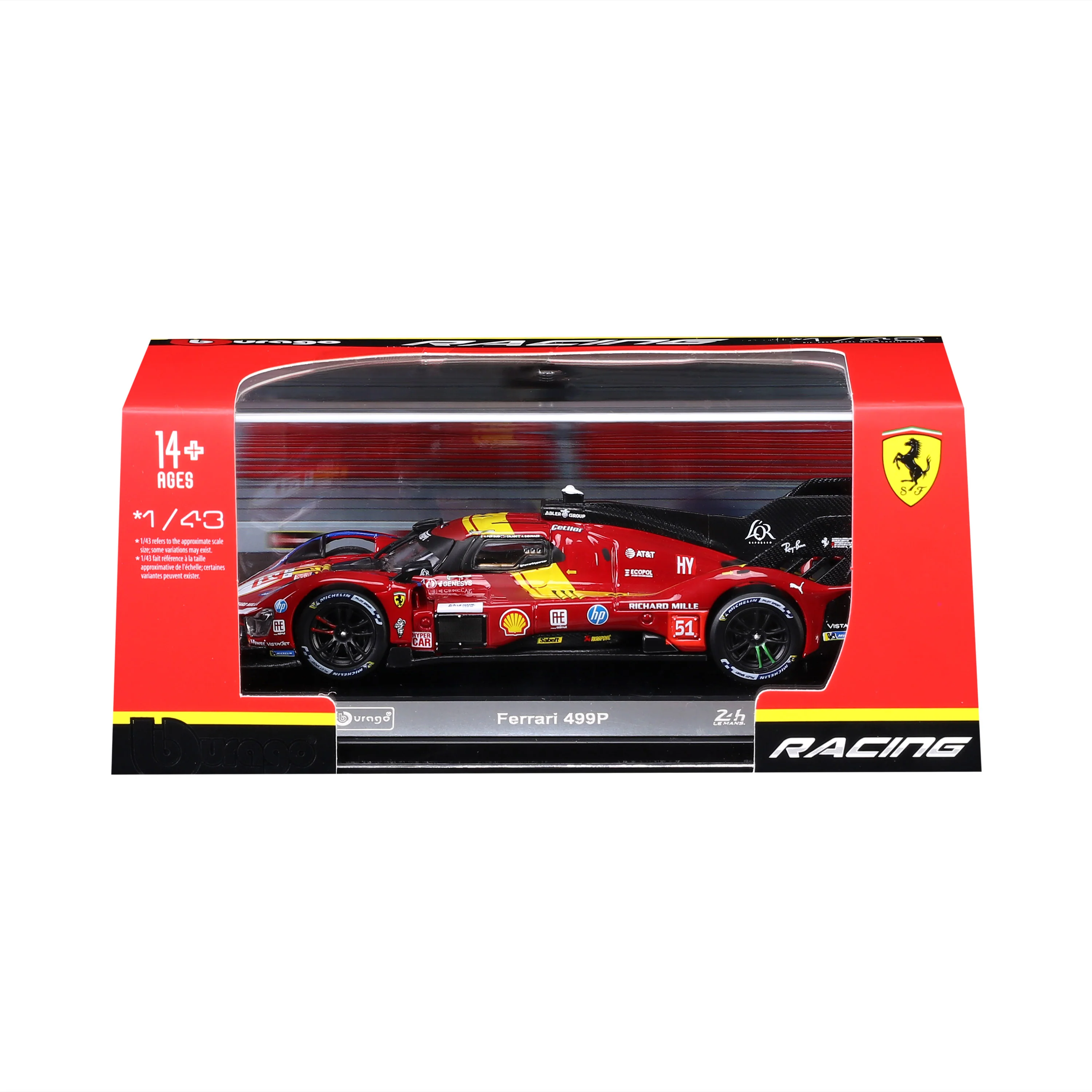 FERRARI 499P 24H LMH Hypercar 2025 No. 51 1:43 with display case - Image 8