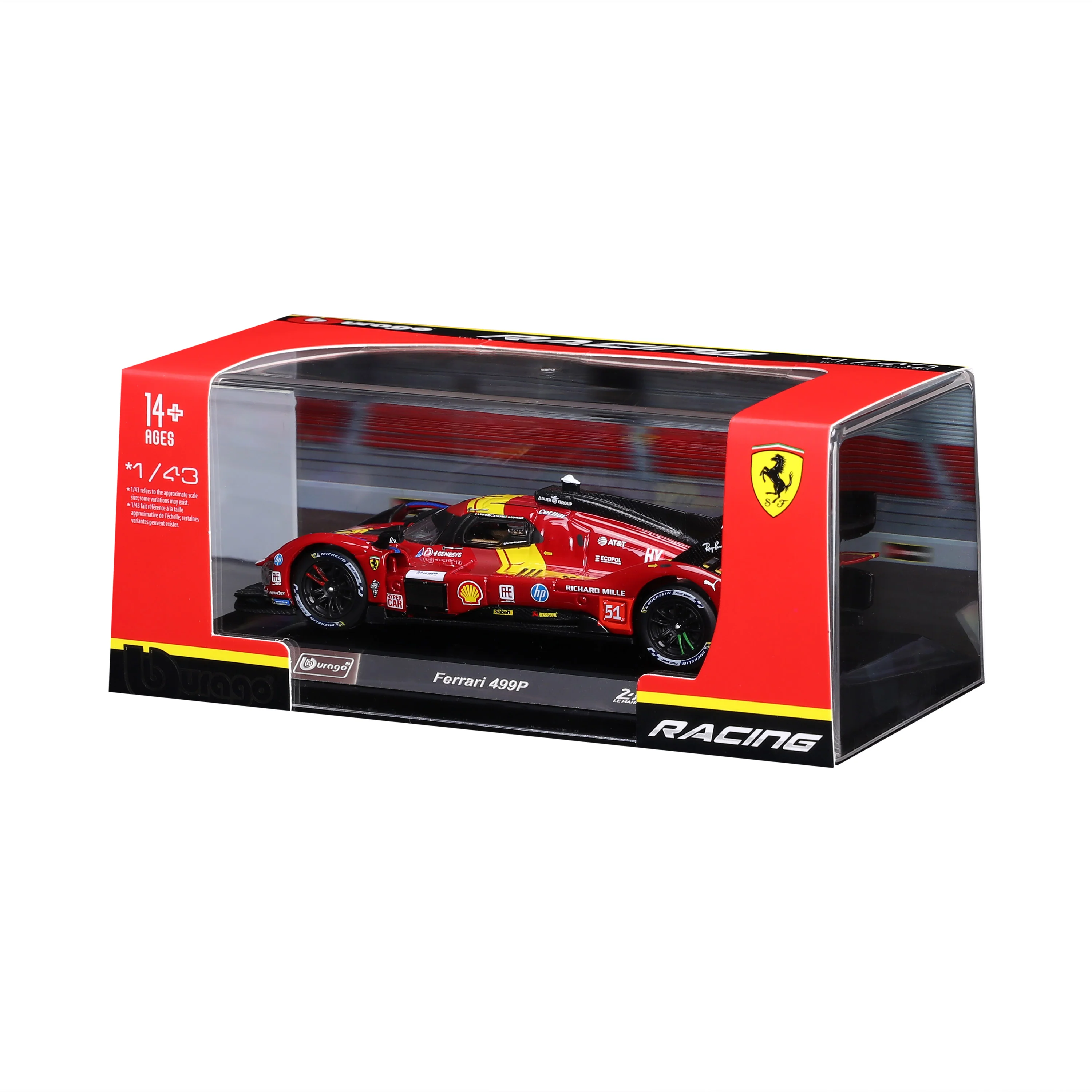 FERRARI 499P 24H LMH Hypercar 2025 No. 51 1:43 with display case - Image 9