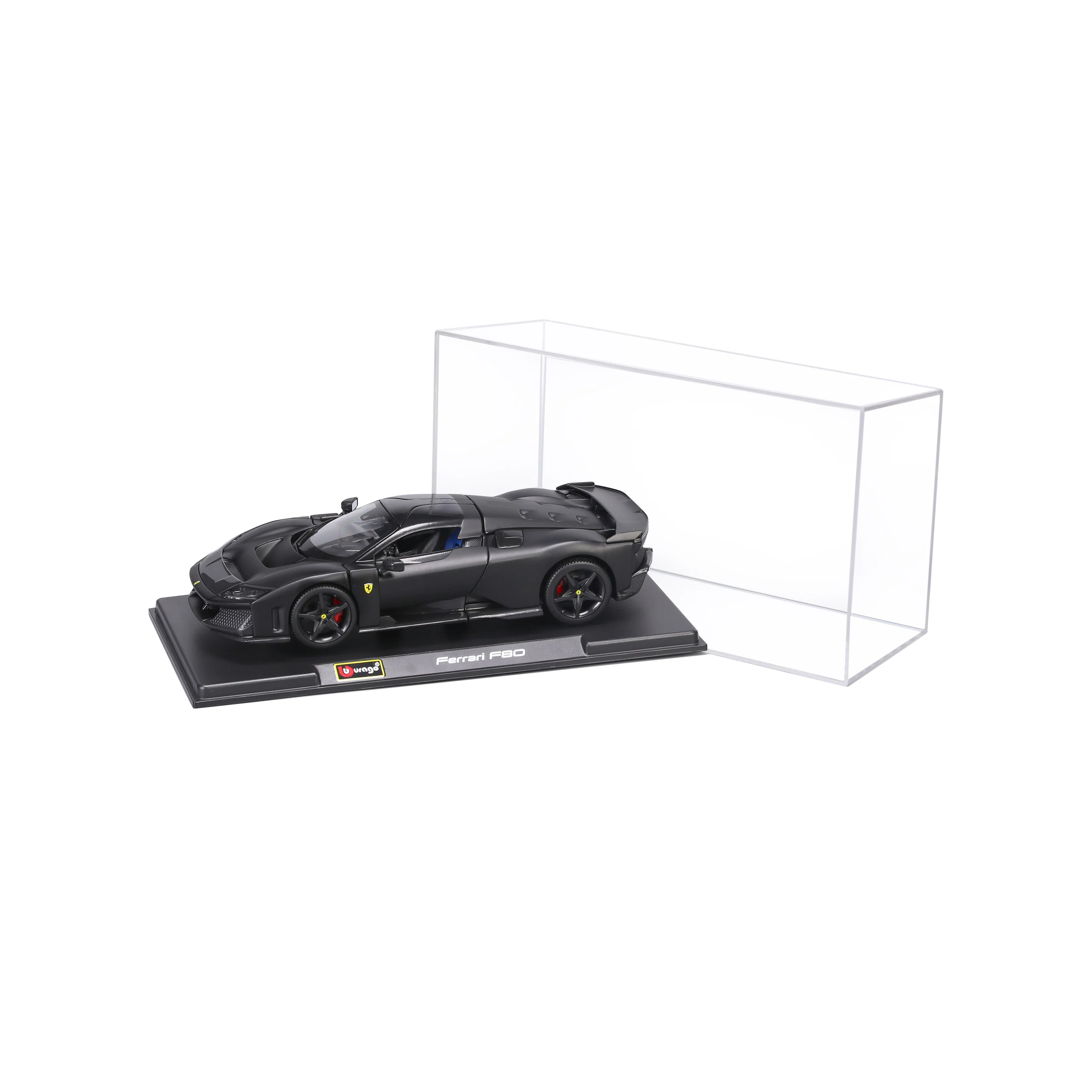 Ferrari F80 1:24 Matte Black with display case - WEB EXCLUSIVE