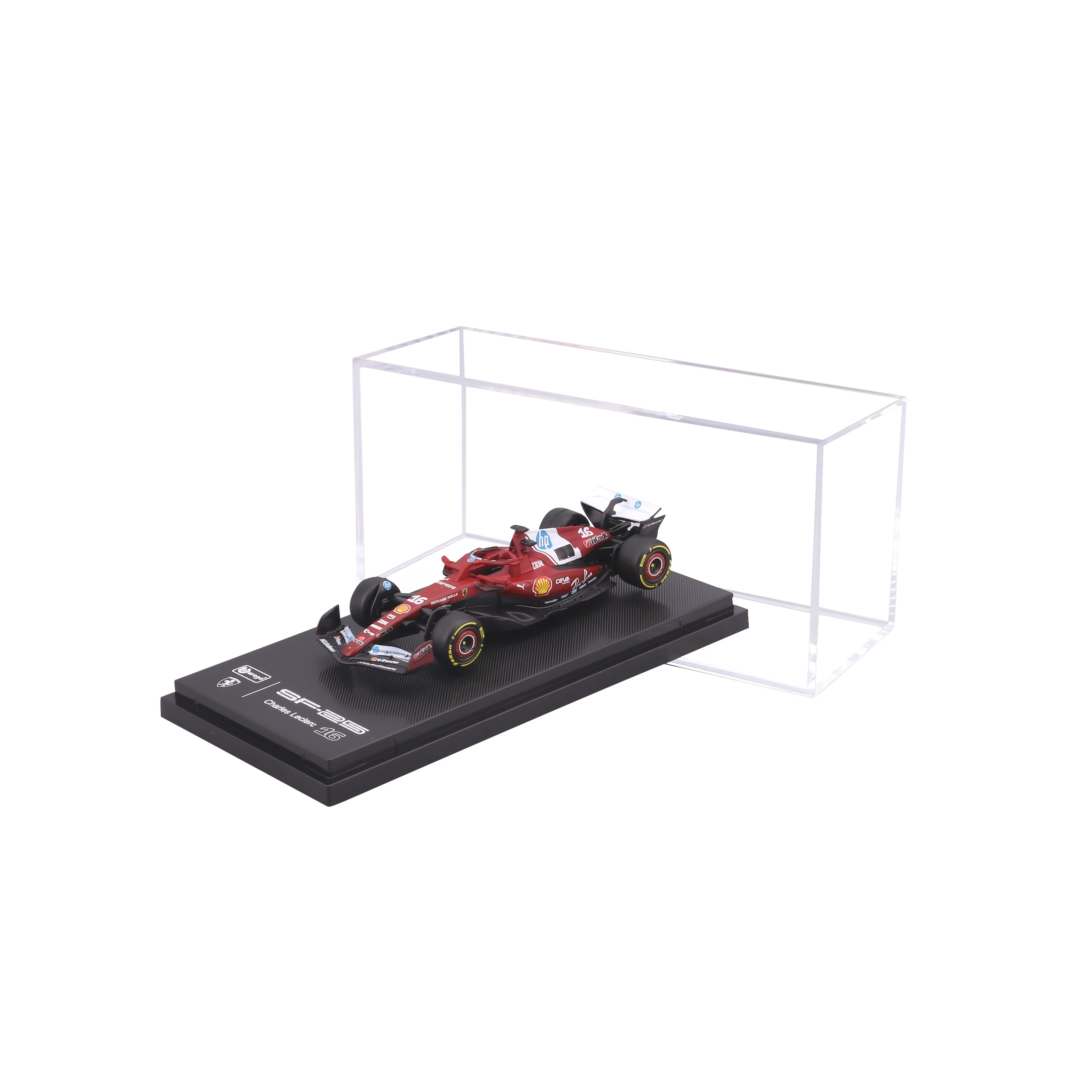 Ferrari SF-25 #16 Charles Leclerc 1:64 with display case