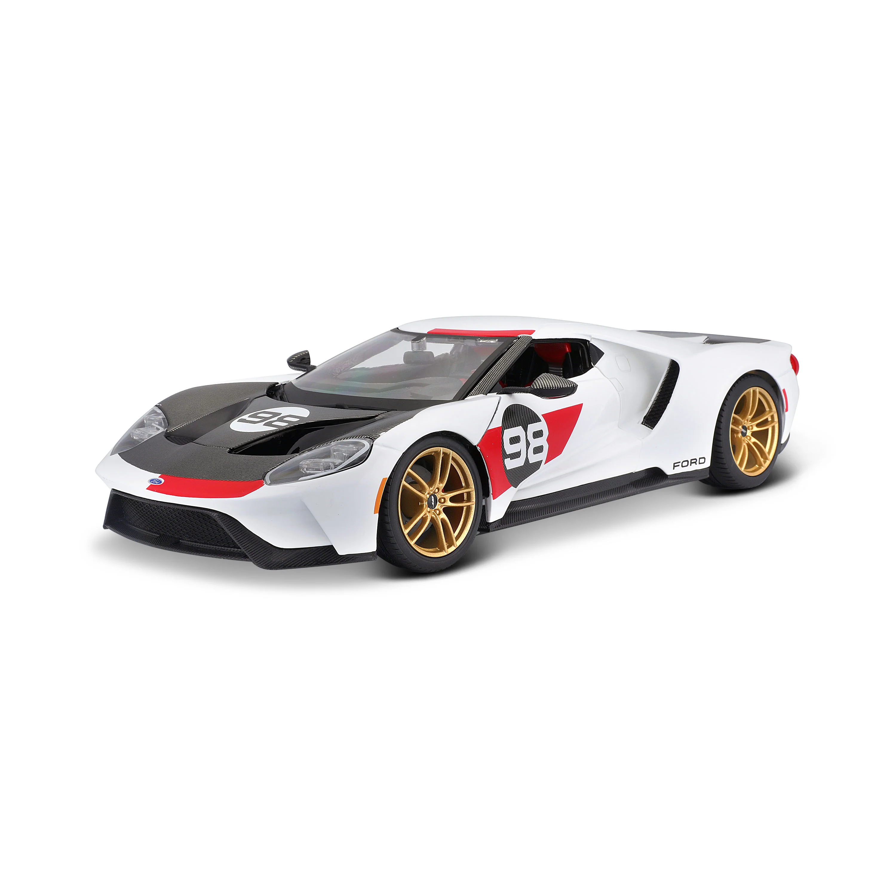 Ford GT 2021 Heritage Edition – 1:18 Diecast Model with Official Ford License