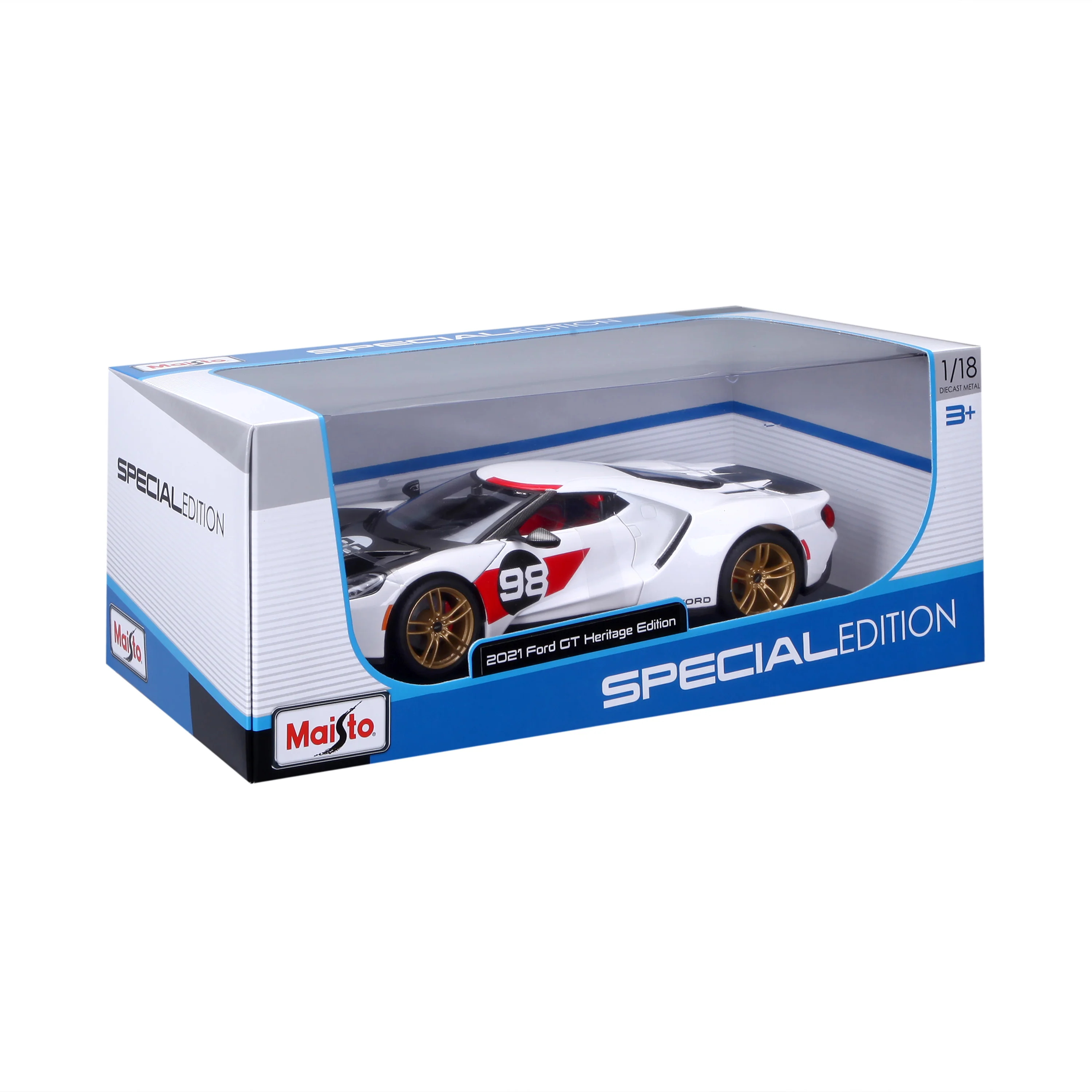 Ford GT 2021 Heritage Edition – 1:18 Diecast Model with Official Ford License - Image 2