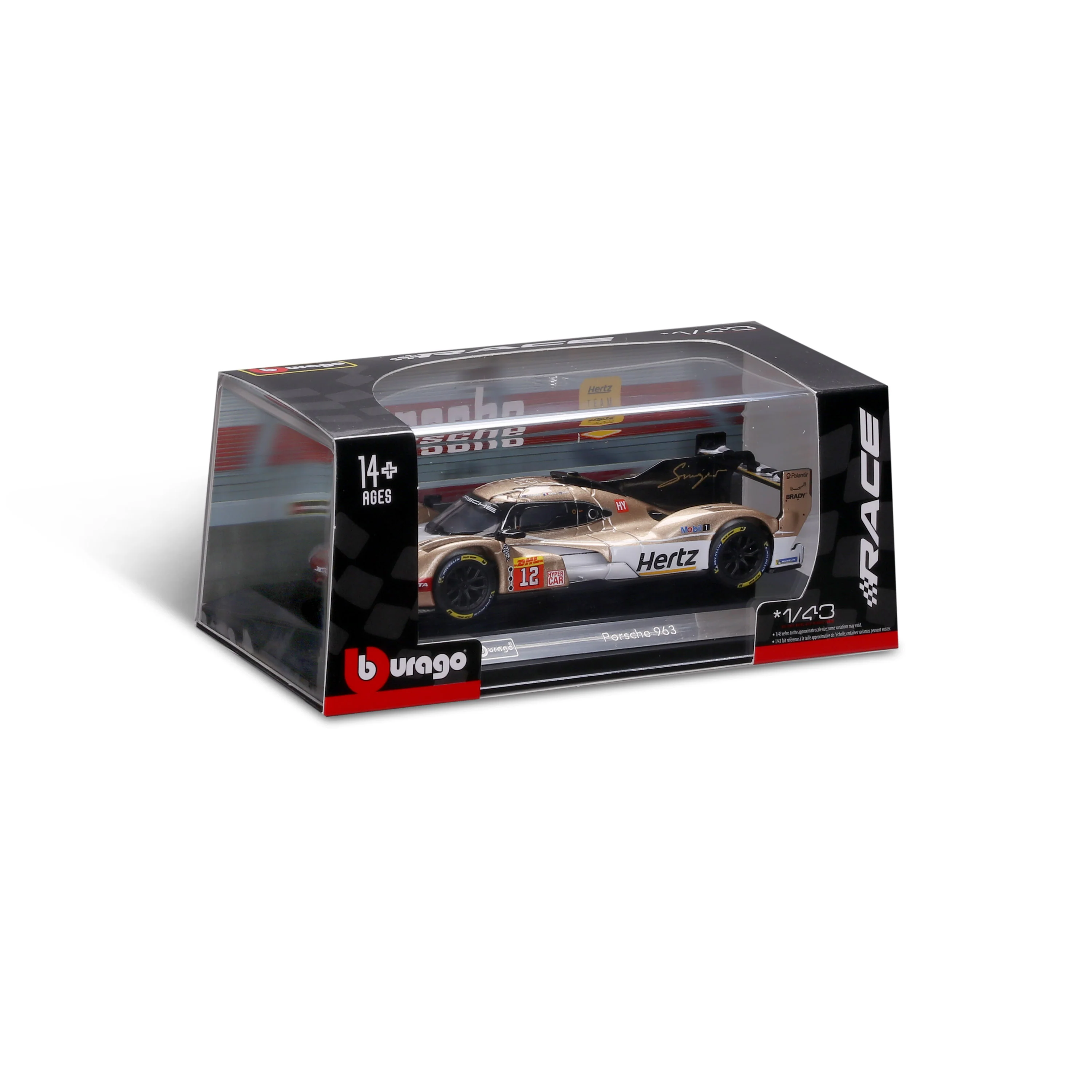 Porsche 963 #12 1:43 with display case - Image 2