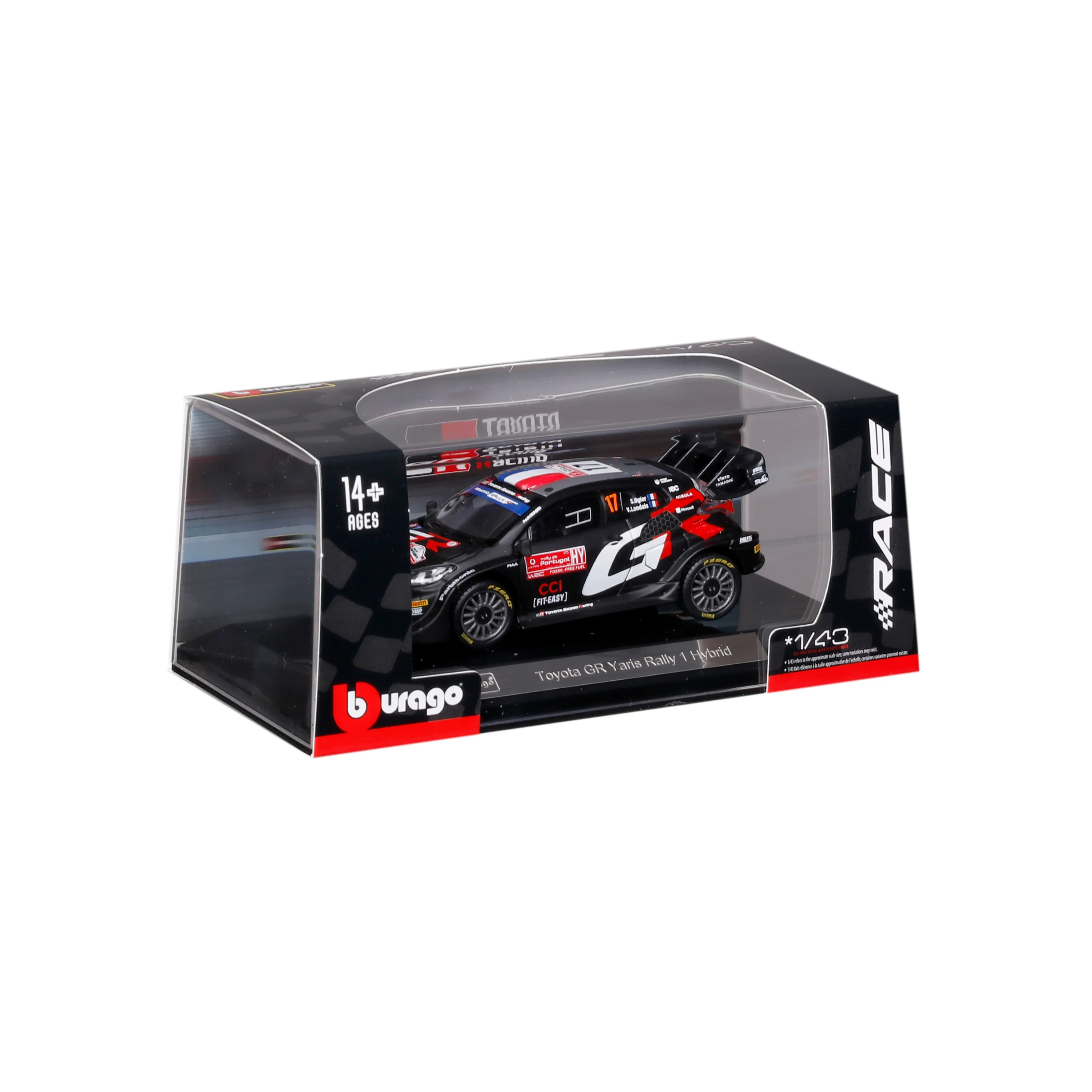 Toyota GR Yaris Rally 1 Hybrid #17 1:43 with display case