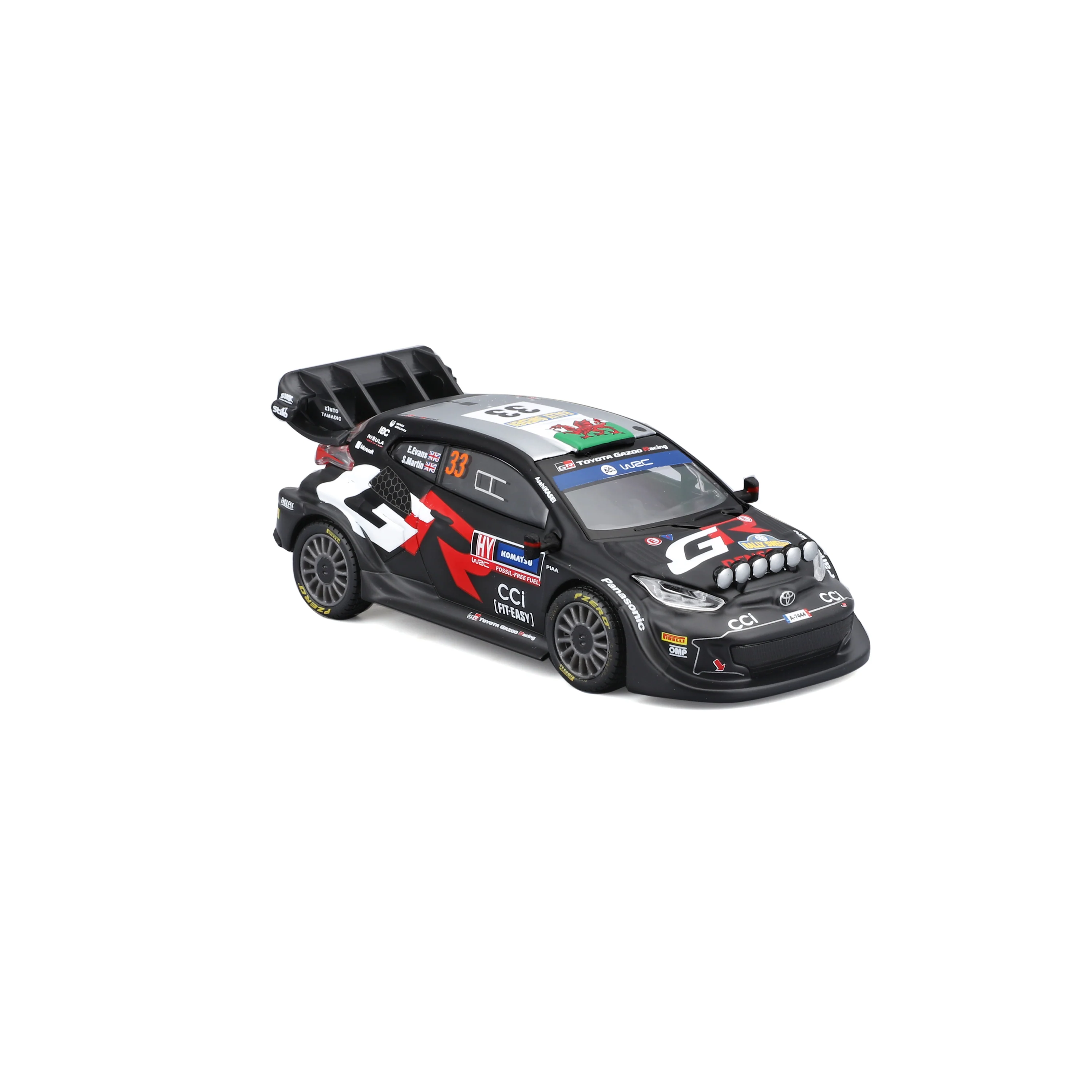 Toyota GR Yaris Rally 1 Hybrid #33 1:43 con teca espositiva - Image 5